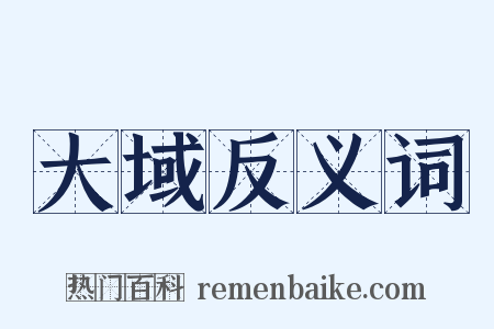 大域反义词是什么意思的图片